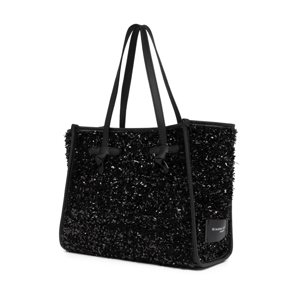 Gianni Chiarini Marcella Boucle Wol Tote Tas Black Dames