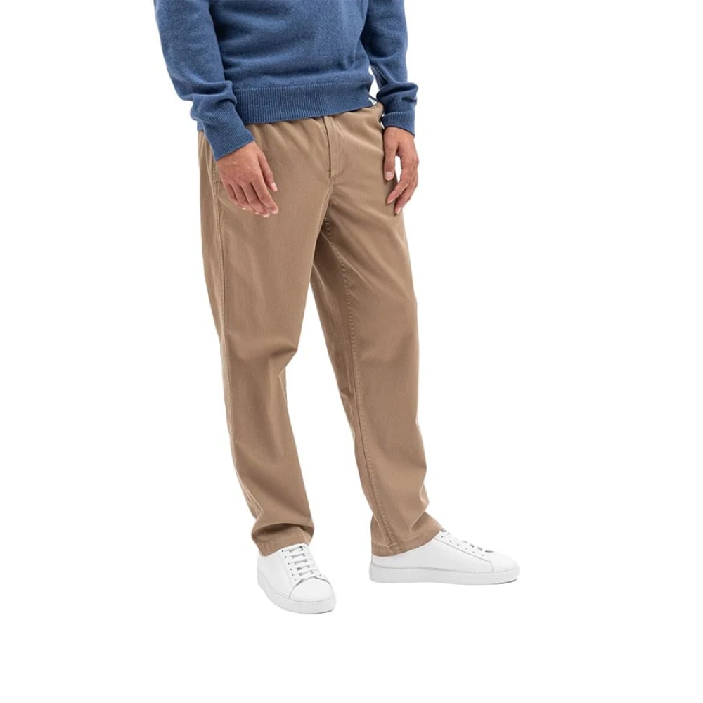 Norse Projects Stretch Utility Broek in Khaki Beige Heren