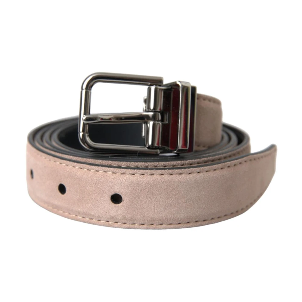 Dolce & Gabbana Uomo Beige - Fibbia Cintura In Pelle Scamosciata - Accessories - One Size