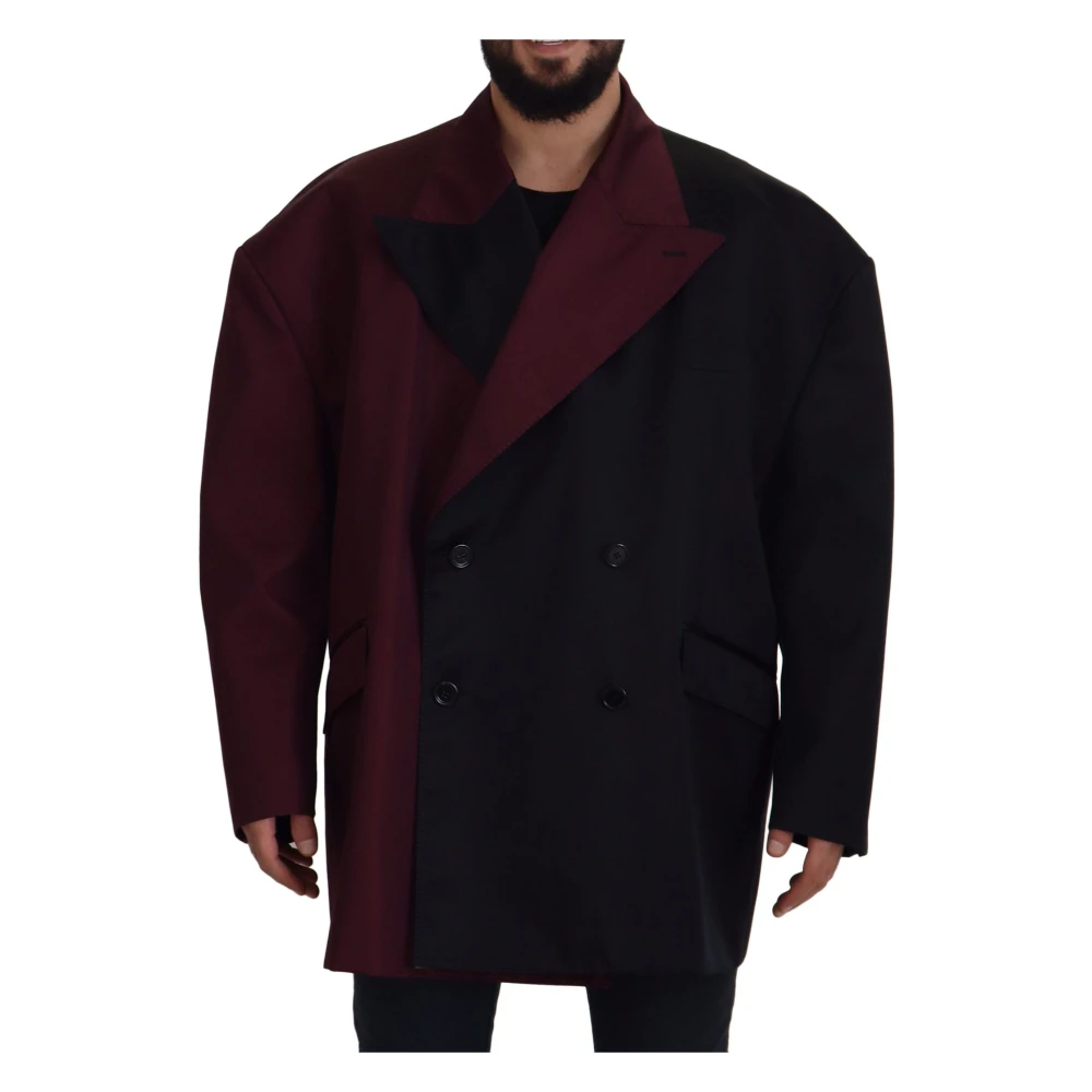 Dolce & Gabbana Men's Bordeaux Elegant Double-Breasted Jacket