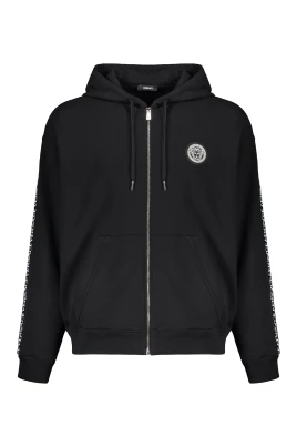 Logo Patch Zip Hoodie