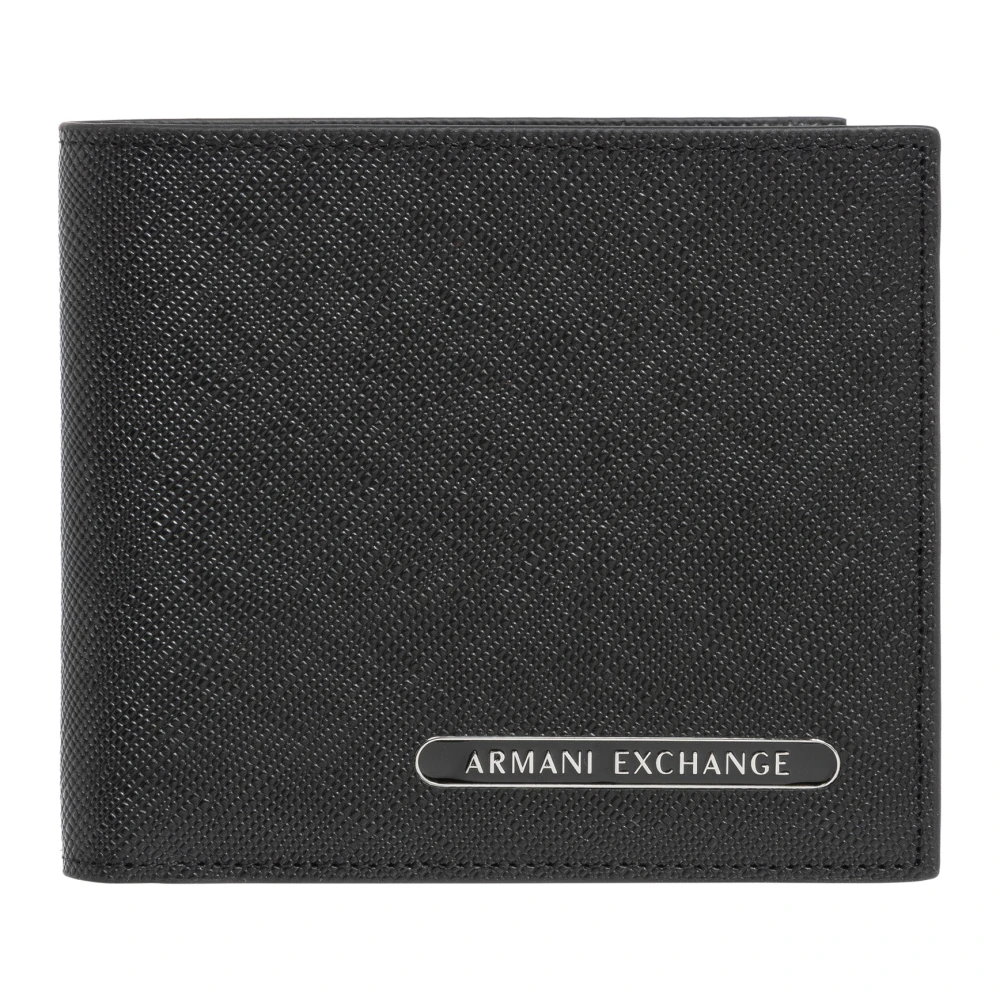 Armani Exchange Eenvoudige portemonnee met kaartsleuven Black Heren