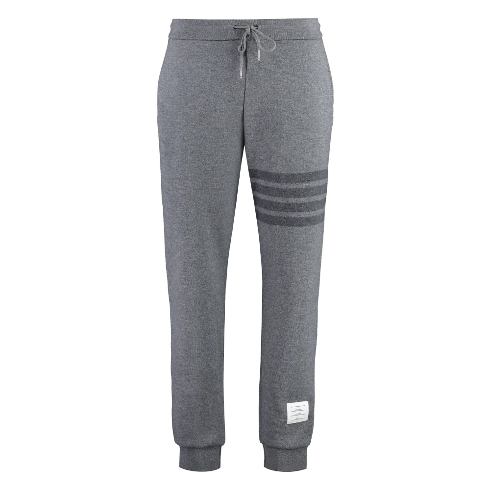 Thom Browne Gestreepte Virgin Wool Track Pants Gray Heren