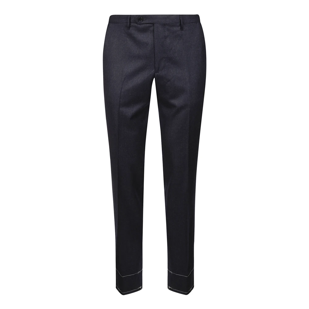 Rota Blauwe Wol Comfort Fit Broek Blue Heren