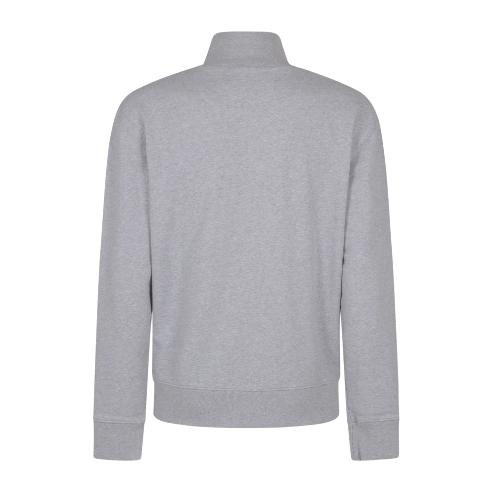 Maison Kitsuné Vos Hoofd Patch Half Zip Sweater Gray Heren