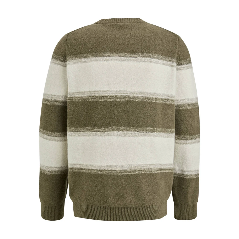 Cast Iron Katoenmix Crewneck Pullover Green Heren