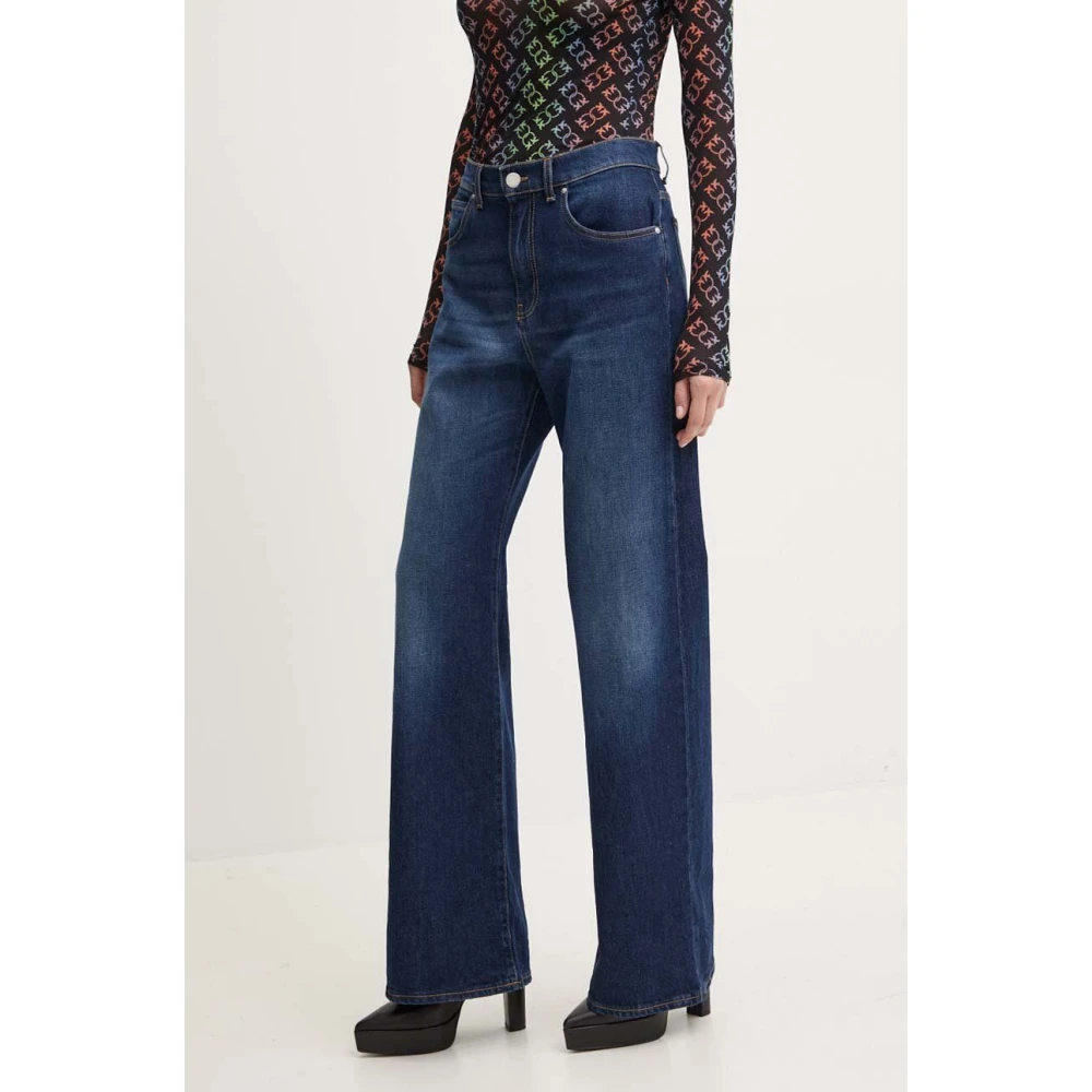 pinko Wide Leg Jeans Wanda Model Blue Dames