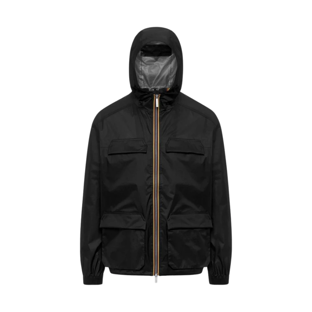 K-Way Uomo Nero Giacche, L, New,