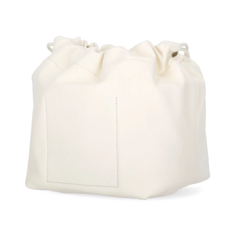 Jil Sander Leren schoudertas voor vrouw White Dames