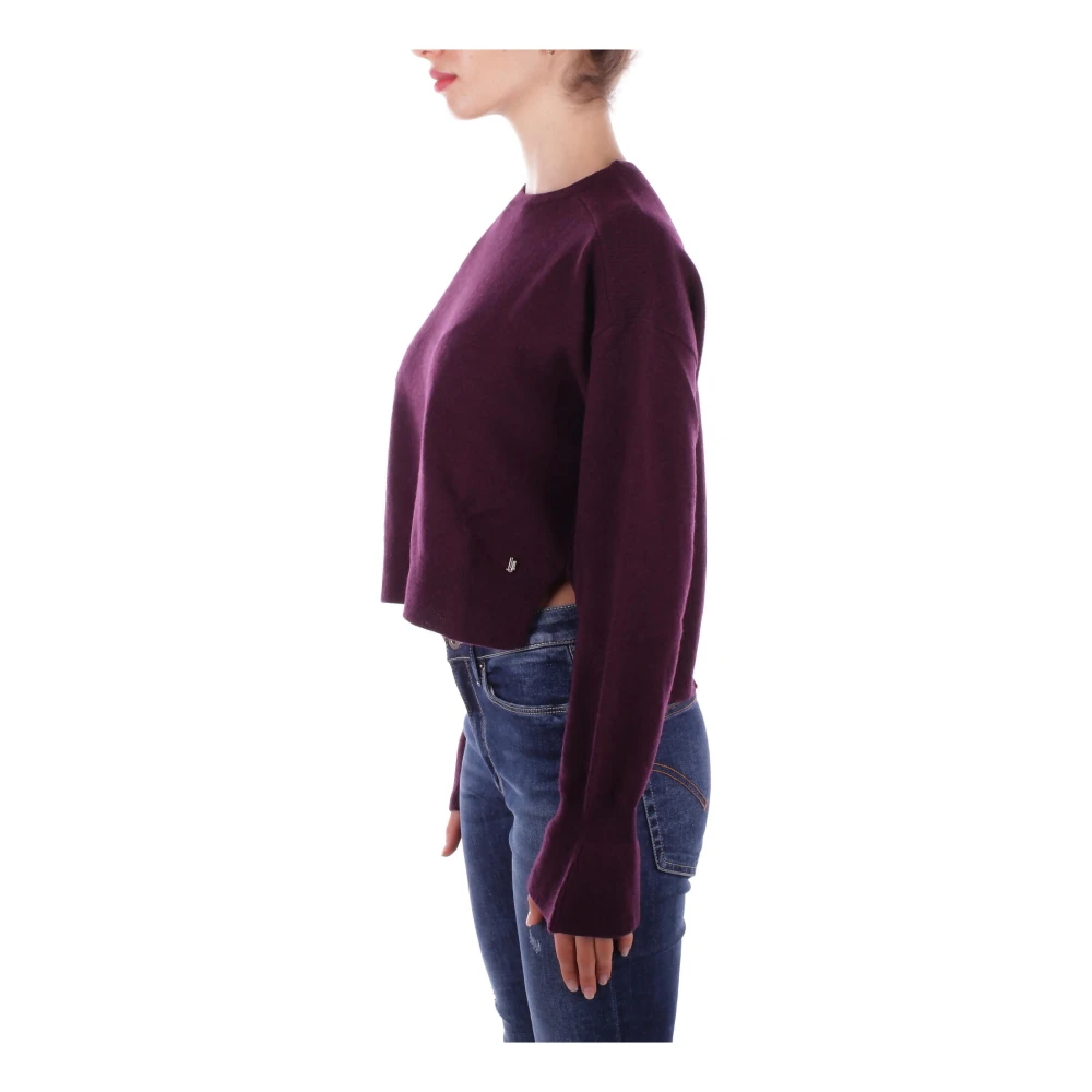 Liu Jo Logo Front Sweaters Collection 1 Purple Dames