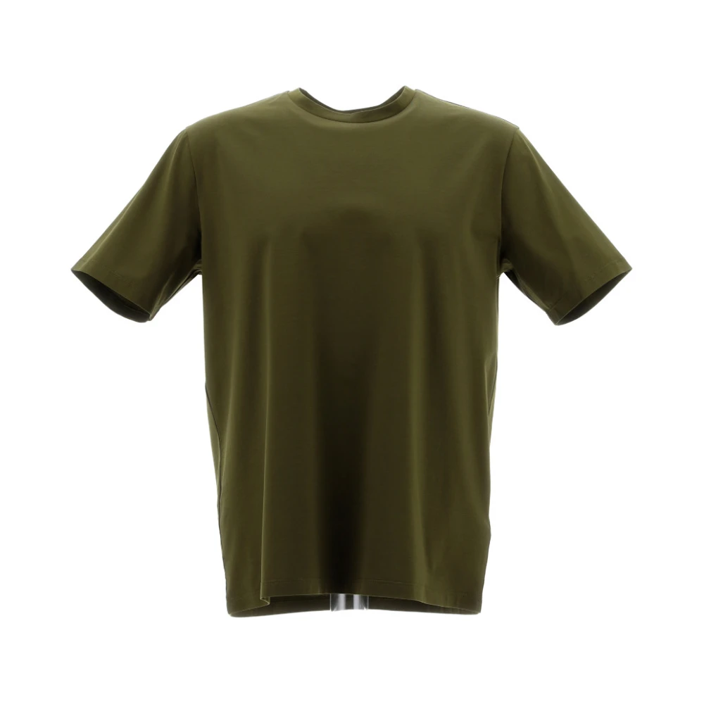 Herno Superfijne Katoenen Stretch T-Shirt (Licht Militair) Green Heren