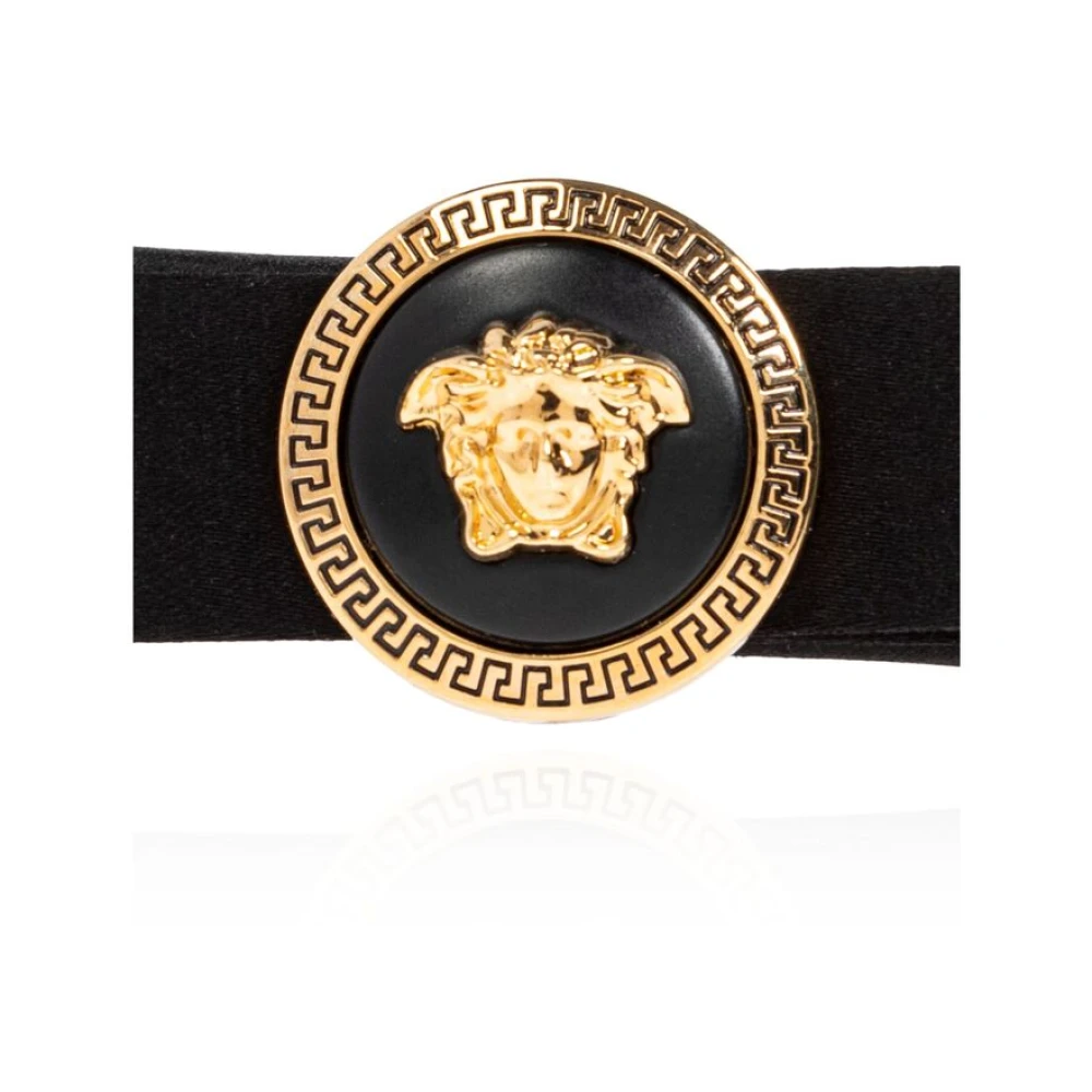 Versace Zwarte Medusa Plaque Haarklem Black Dames