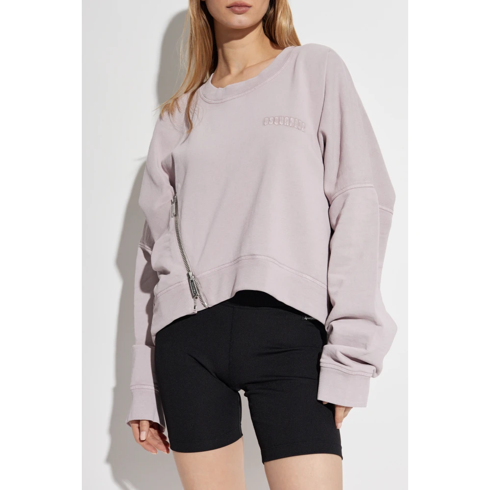 Dsquared2 Sweatshirt met logo Purple Dames