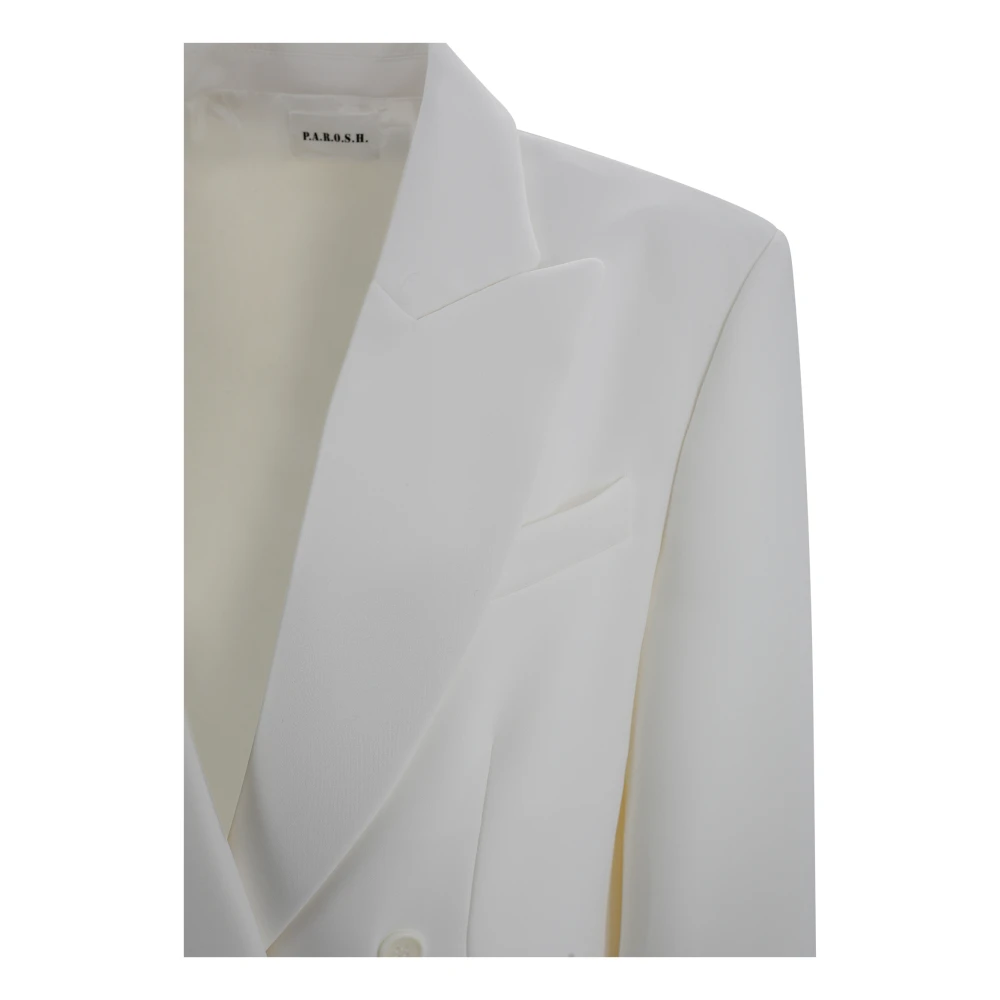 P.a.r.o.s.h. Klassieke roomjasje met revers Beige Dames
