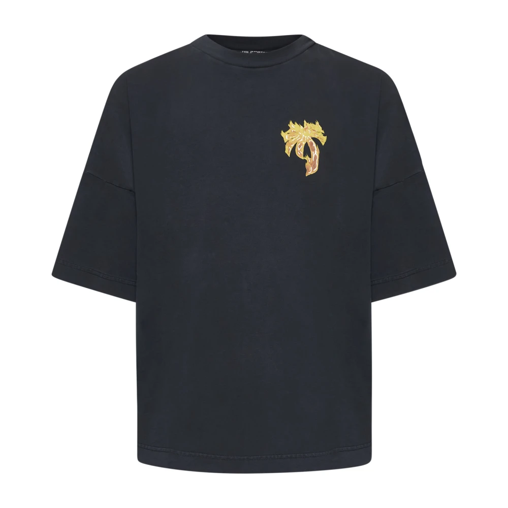 Palm Angels Zwart T-shirt met logoprint Black Heren