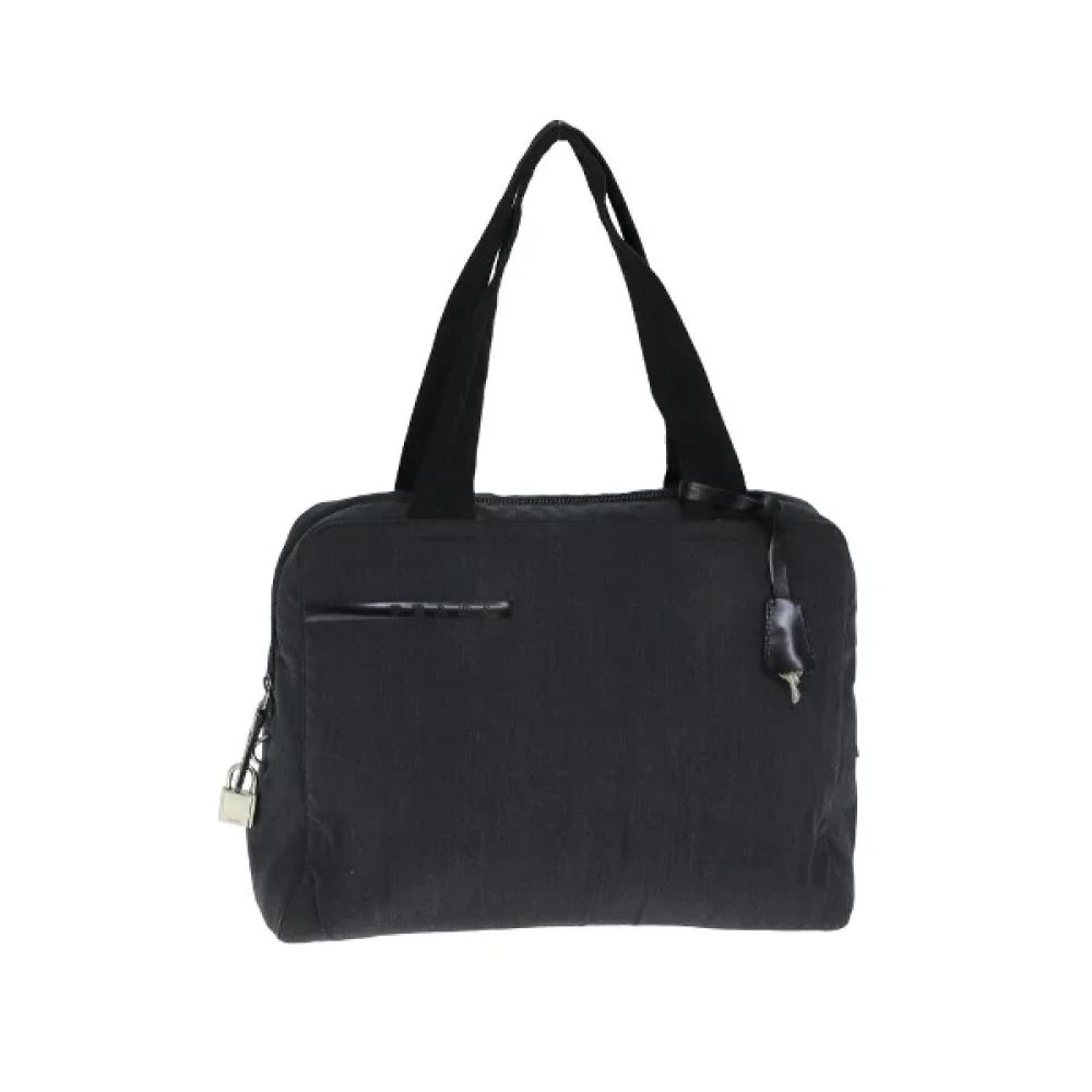 Prada Vintage Pre-owned Nylon handbags Black Dames