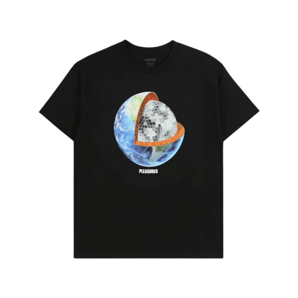 Pleasures Katoenen Dance T-shirt met Front Print Black Heren
