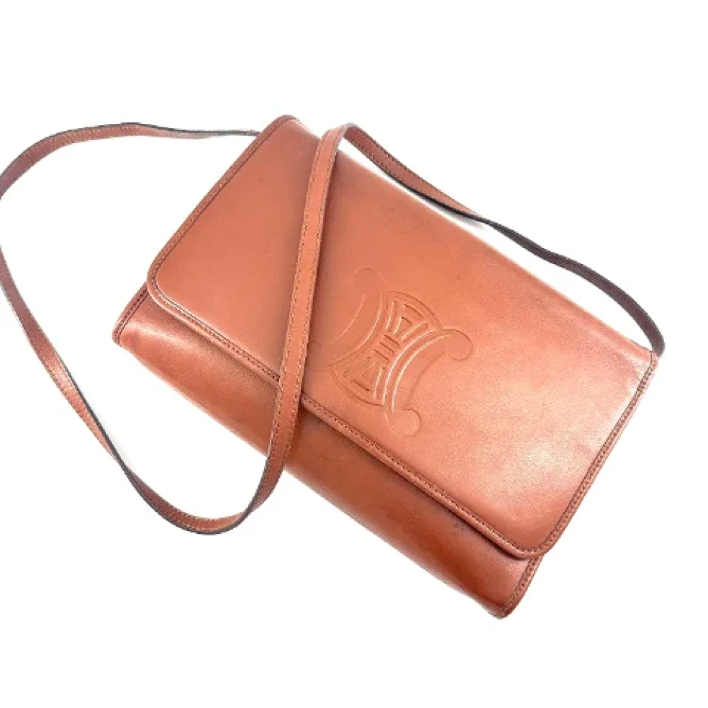 Celine Vintage Pre-owned Leather celine-bags Brown Dames