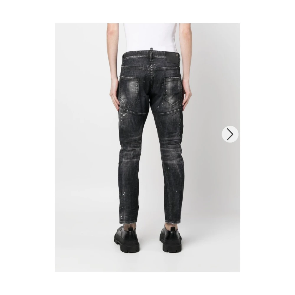 Dsquared2 Netjes Biker Jean Black Heren