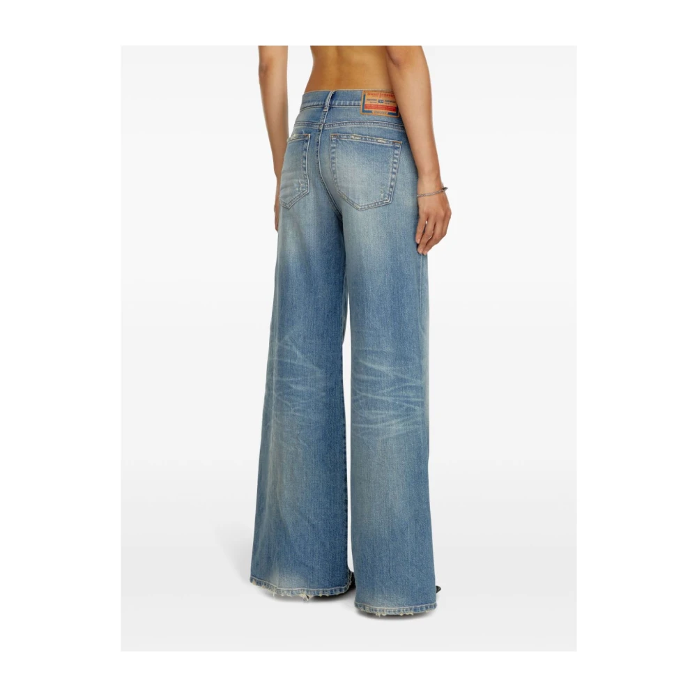 Diesel Vintage Flare Jeans met Distressed Look Blue Dames