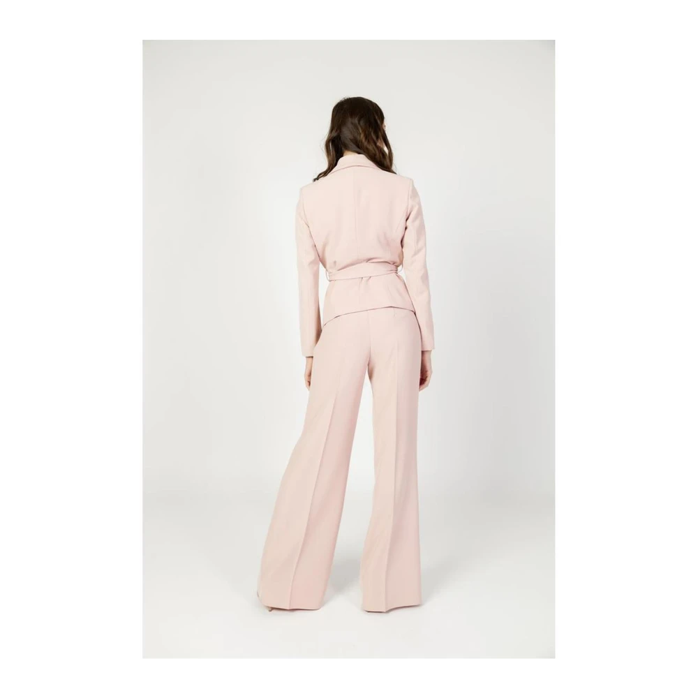 Sandro Ferrone Multicolor Palazzo Broek Polyester Mix Pink Dames