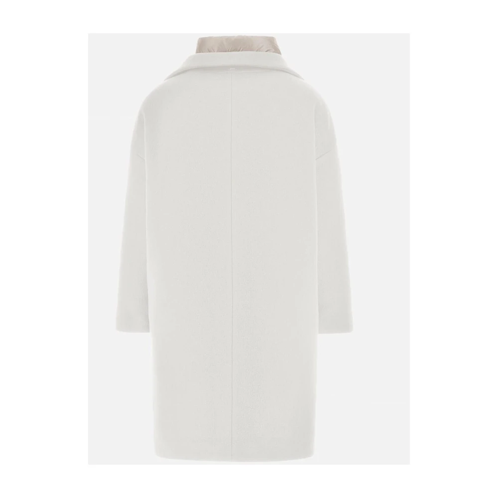 Herno Moderne Dubbel Nylon Ultralight Resort Jas White Dames