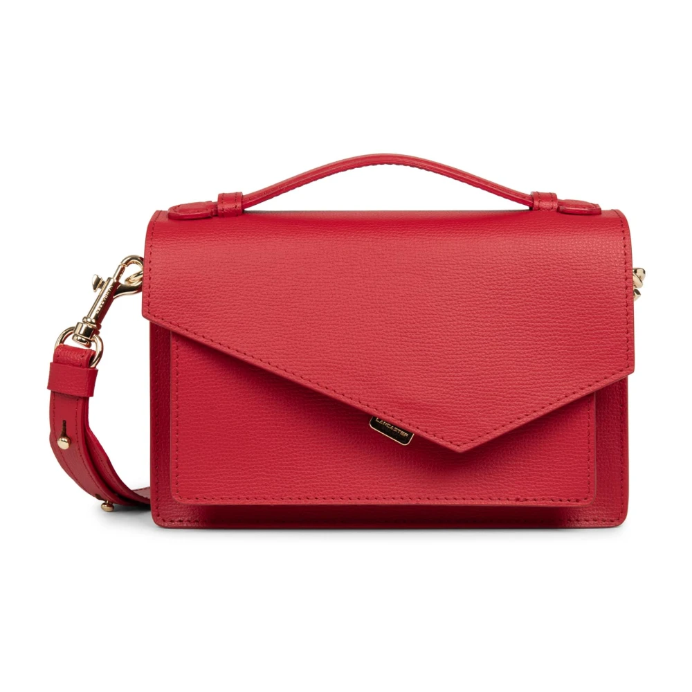 Lancaster Women's Red Elegant Flap Handbag With Clasp - Zoé 480-011