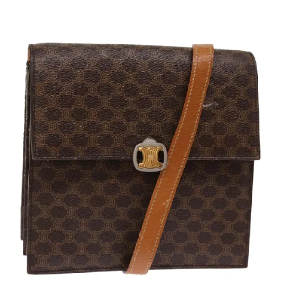 Celine Vintage Pre-owned Leather shoulder-bags Brown Dames