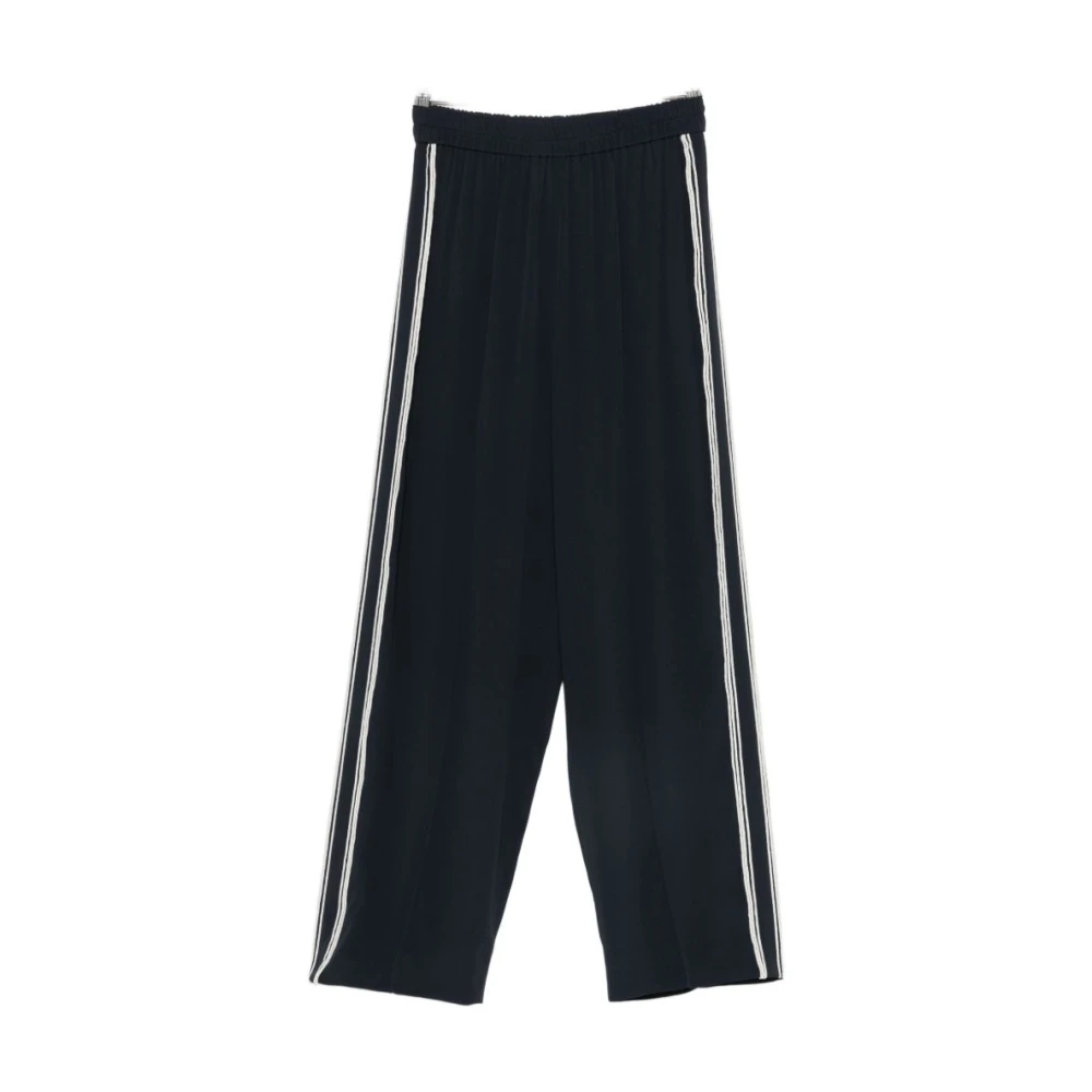 Fabiana Filippi Blue Sweatpants, Female, 2XS, Wide-Leg Trousers