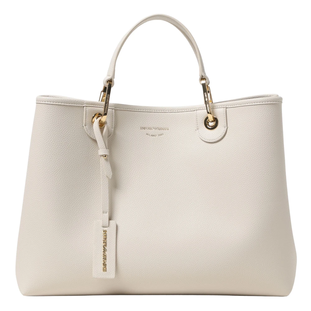 Emporio Armani Women's White Stylish Shoulder Shopping Bag