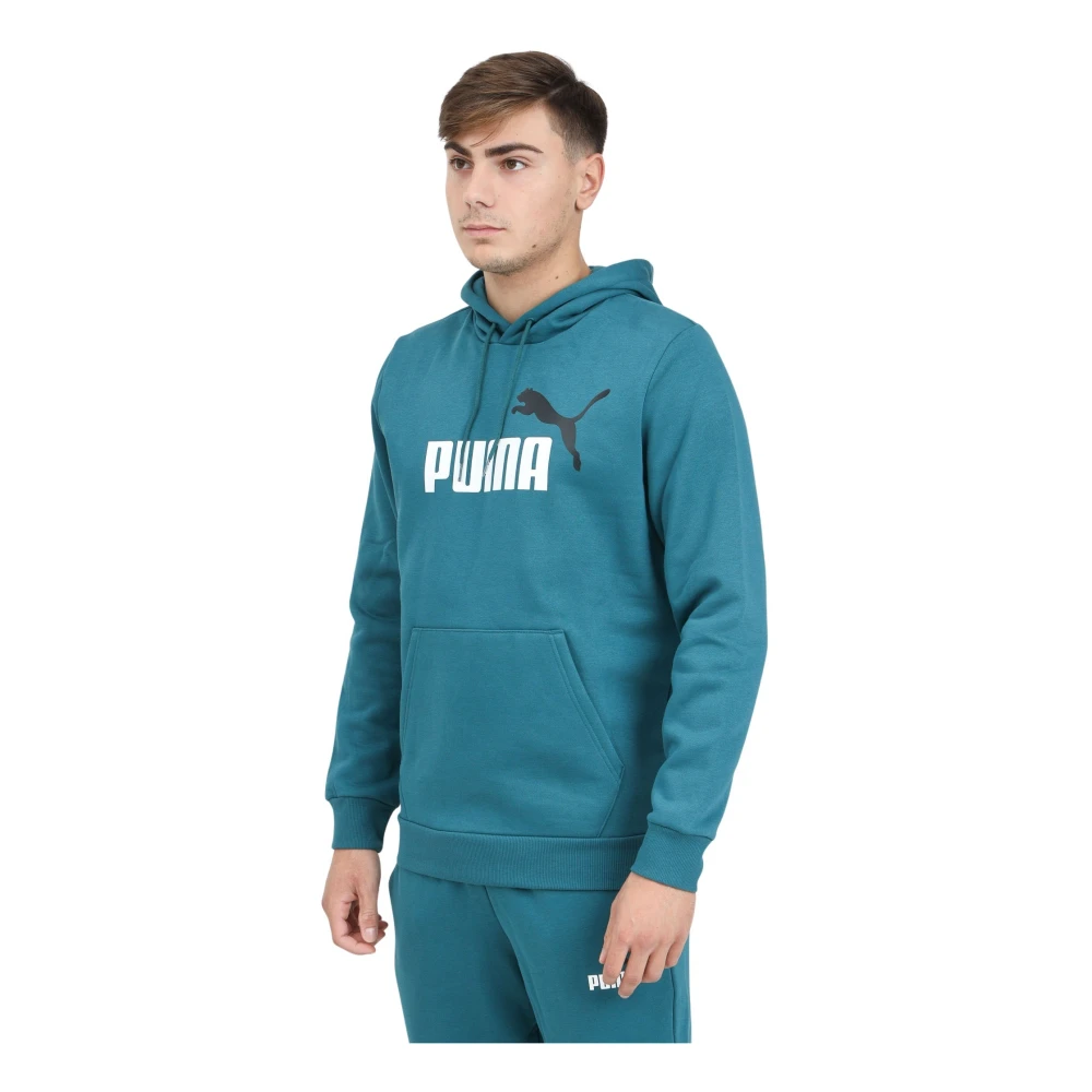 Puma Groene Hoodie Essentials+ Herfst Winter Green Heren