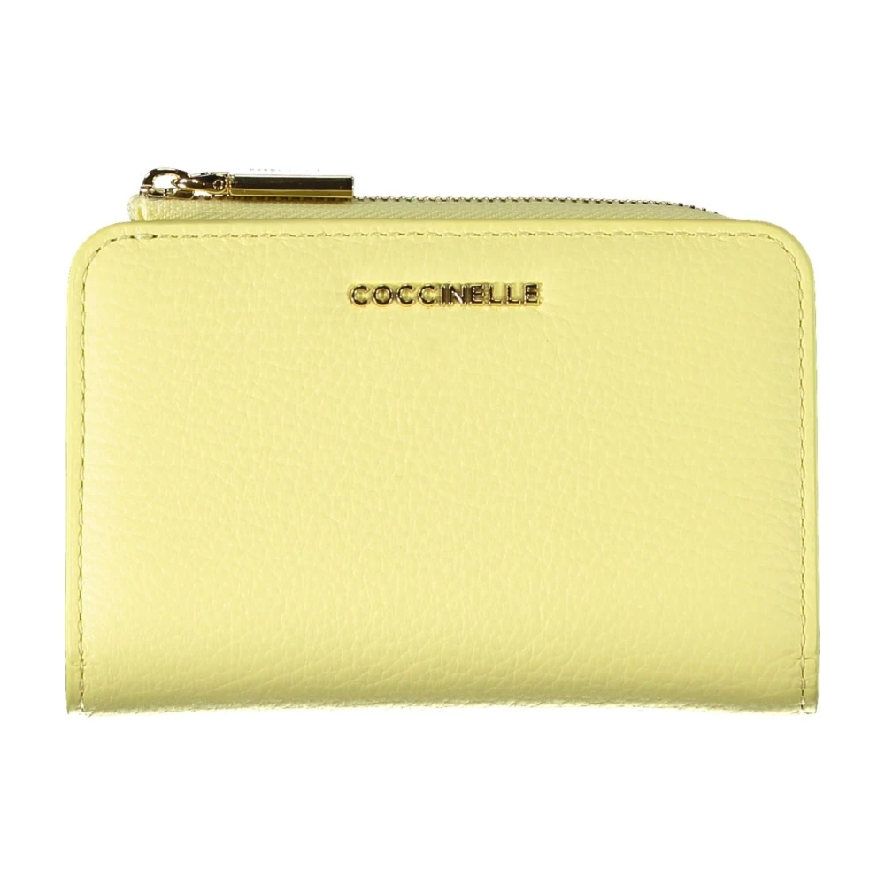 Coccinelle Gele Damesportemonnee met Rits en Drukknoopsluiting Yellow Dames