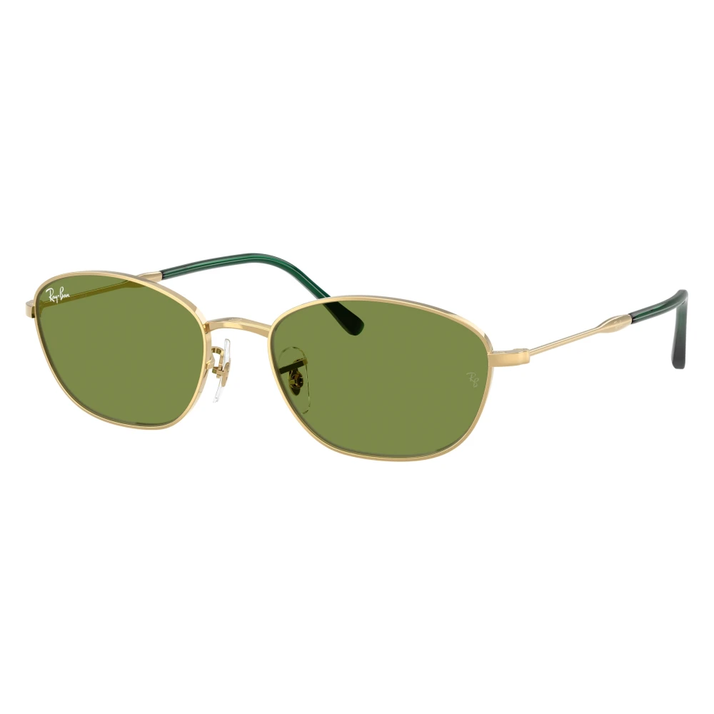 Ray - Ban Green Woman Rb3749 001/4E Sunglasses Metal Gold Geometric Normal - Image 3
