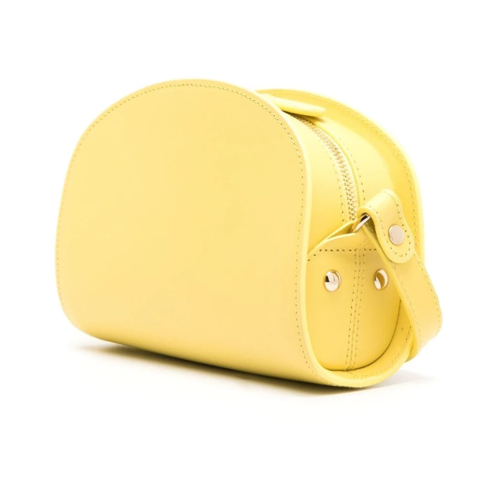 A.p.c. Gele Leren Demi-Lune Mini Tas Yellow Dames