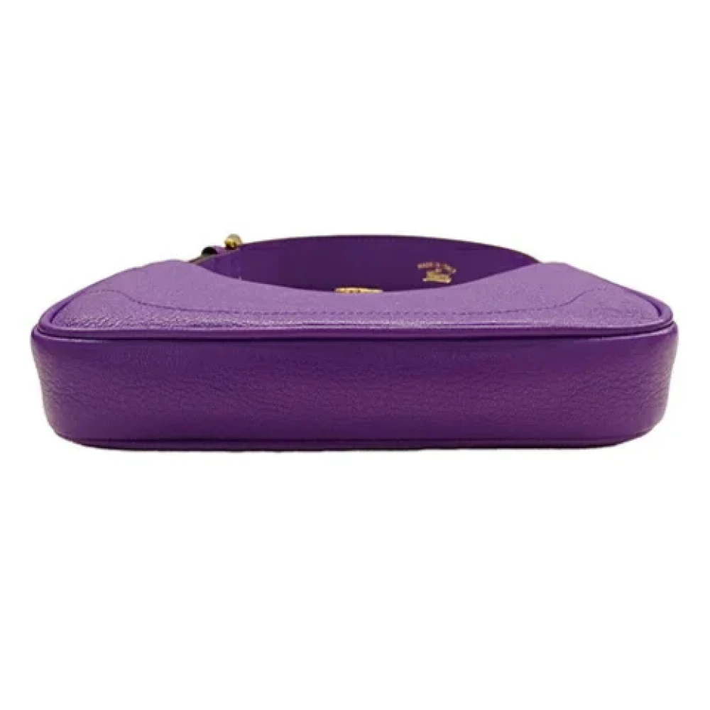 Gucci Vintage Pre-owned Leather gucci-bags Purple Dames