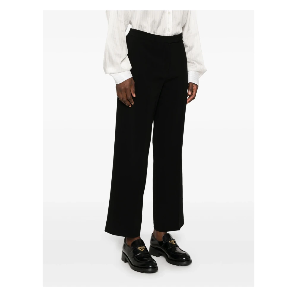 Max Mara Elegante Viola Zwarte Jurk Black Dames