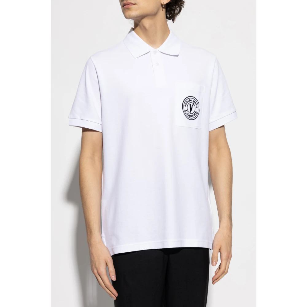 Versace Jeans Couture Polo met logo White Heren