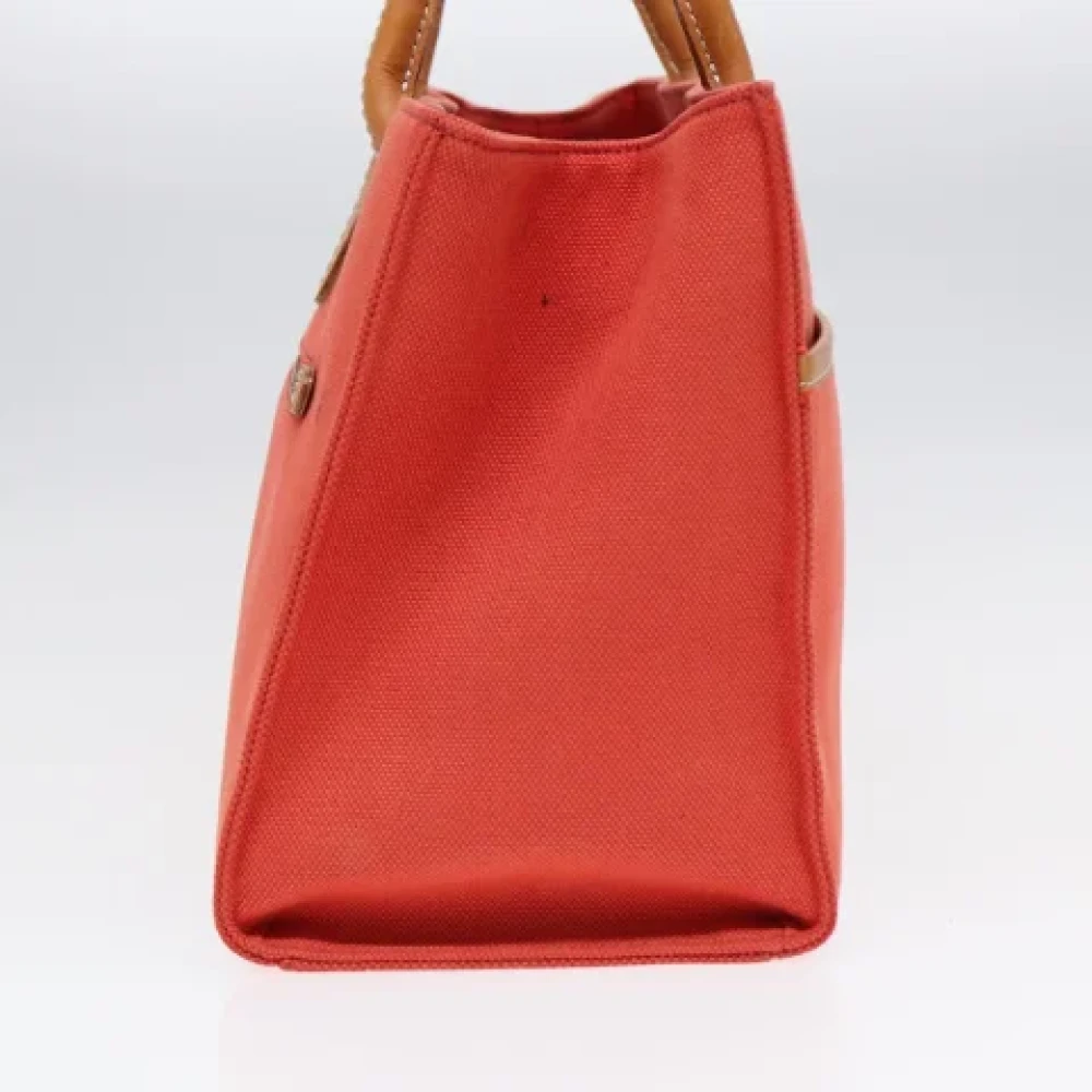 Burberry Vintage Pre-owned Canvas handbags Orange Dames