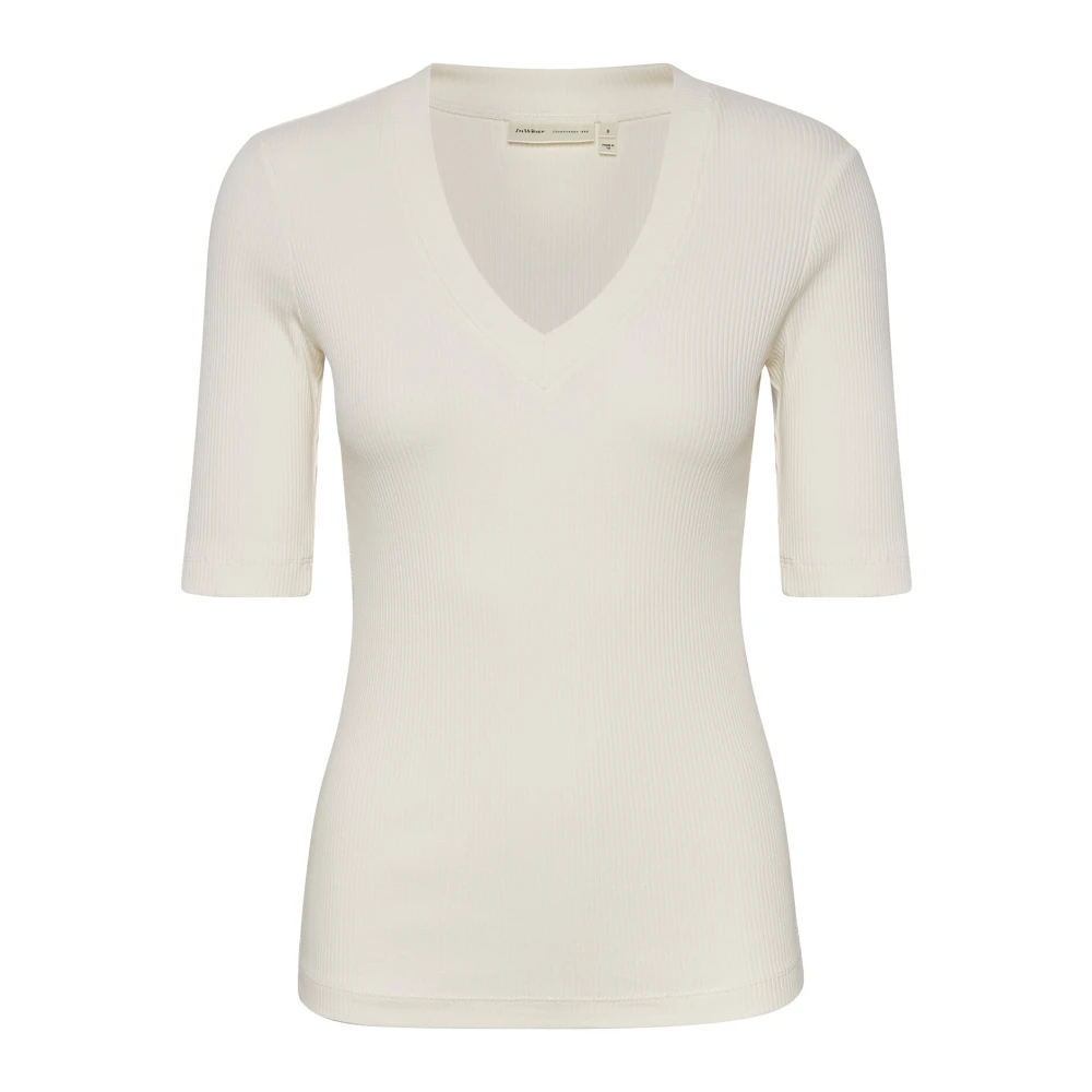 InWear Whisper White V-ringad T-shirt White, Dam