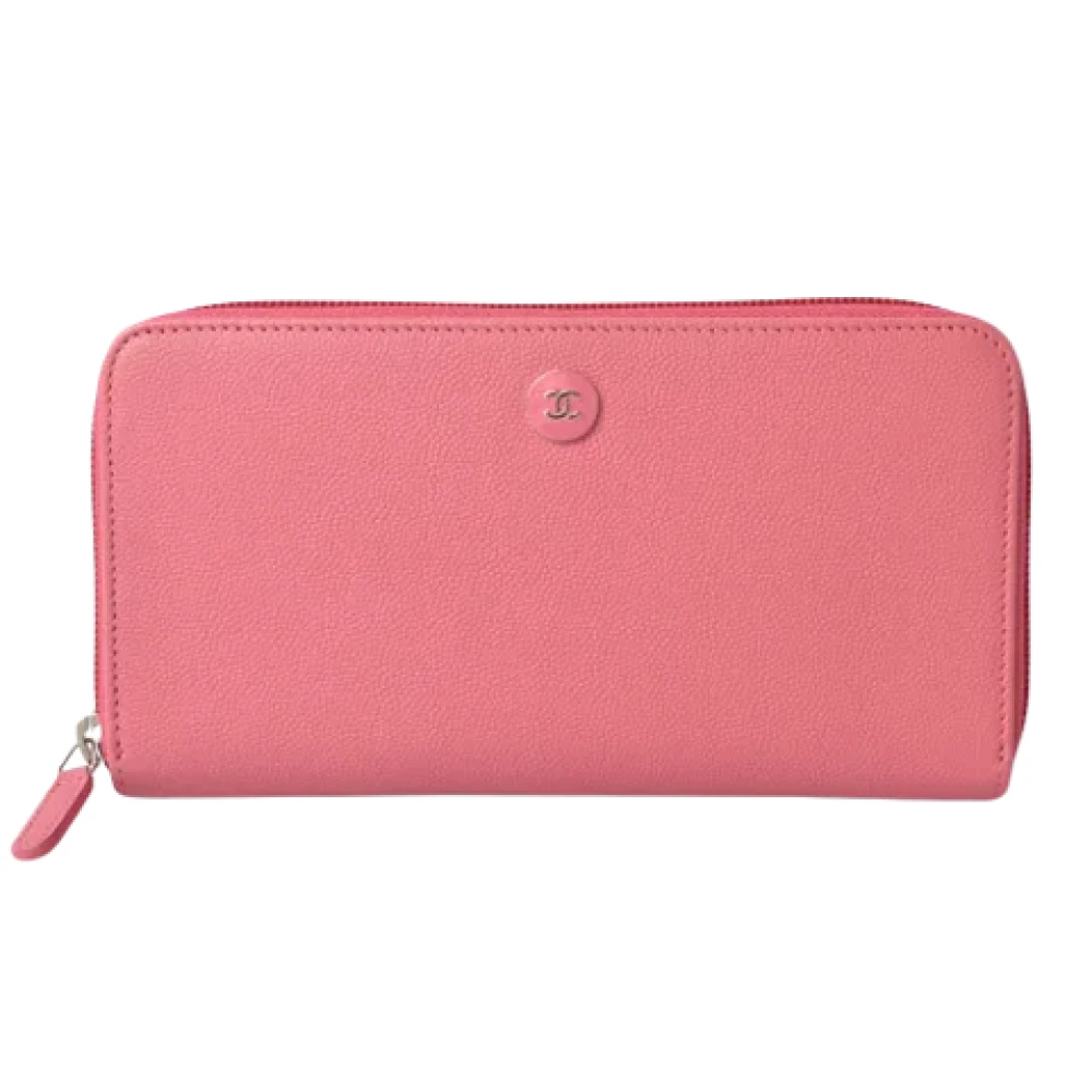 Chanel Vintage Pre-owned Leather wallets Pink Dames