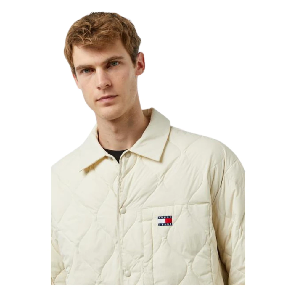 Tommy Hilfiger Gewatteerde Beige Shacket Jas Beige Heren