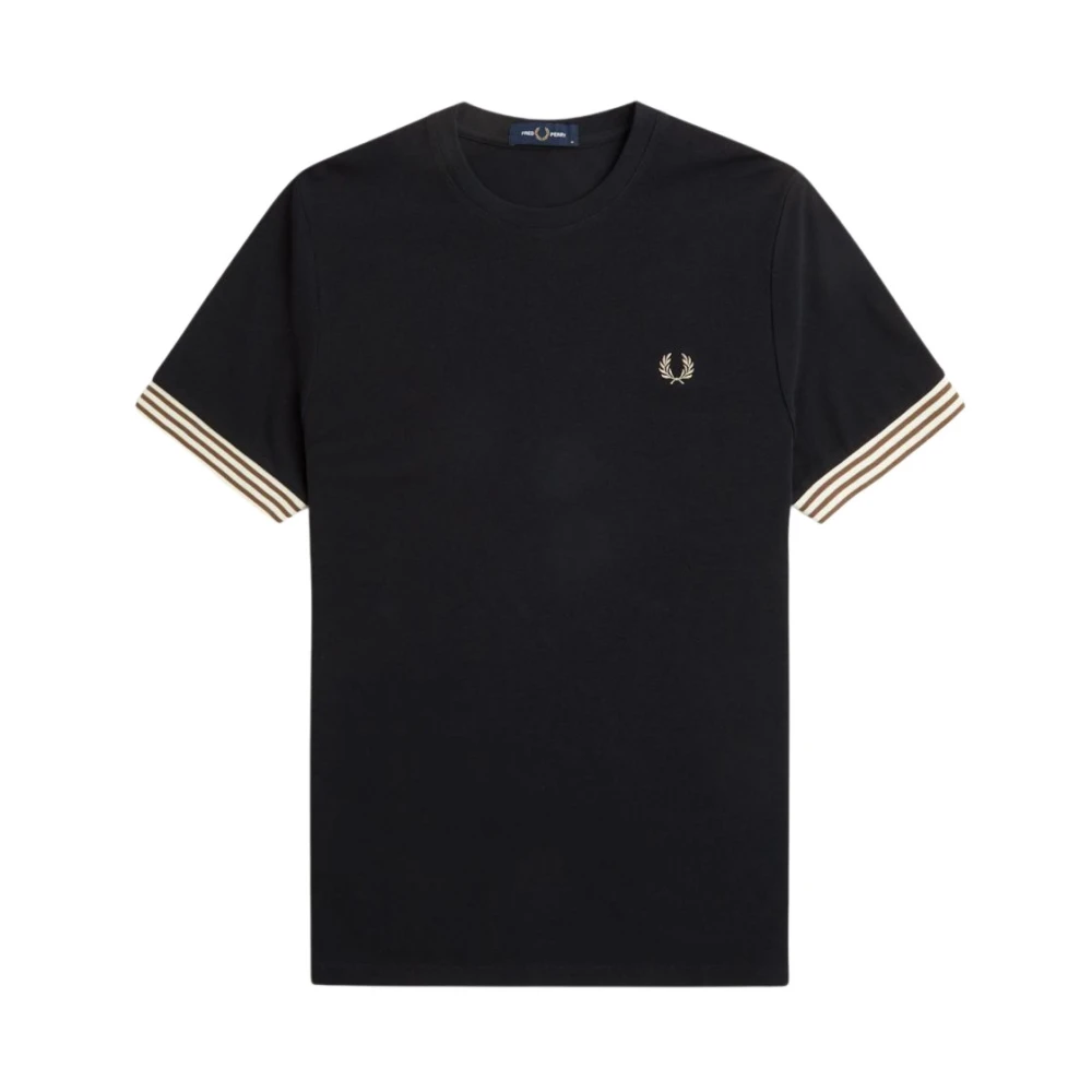 Fred Perry Gestreept Polo Shirt Black Heren