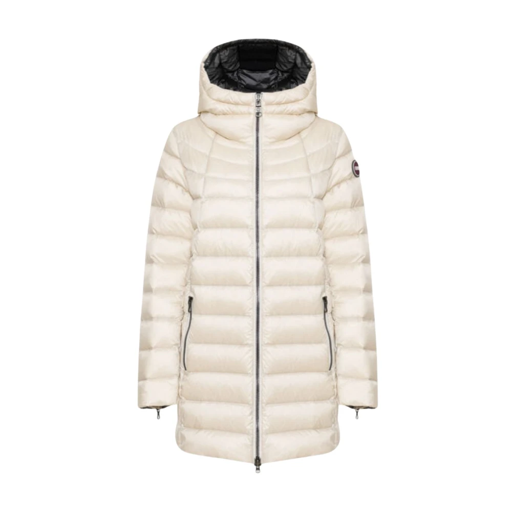 Colmar Iridescent donsjack met vaste capuchon White Dames
