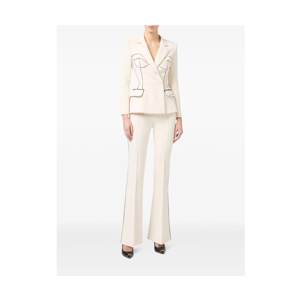 Elisabetta Franchi Stijlvolle Jas Gi12951E2 E84 Beige Dames
