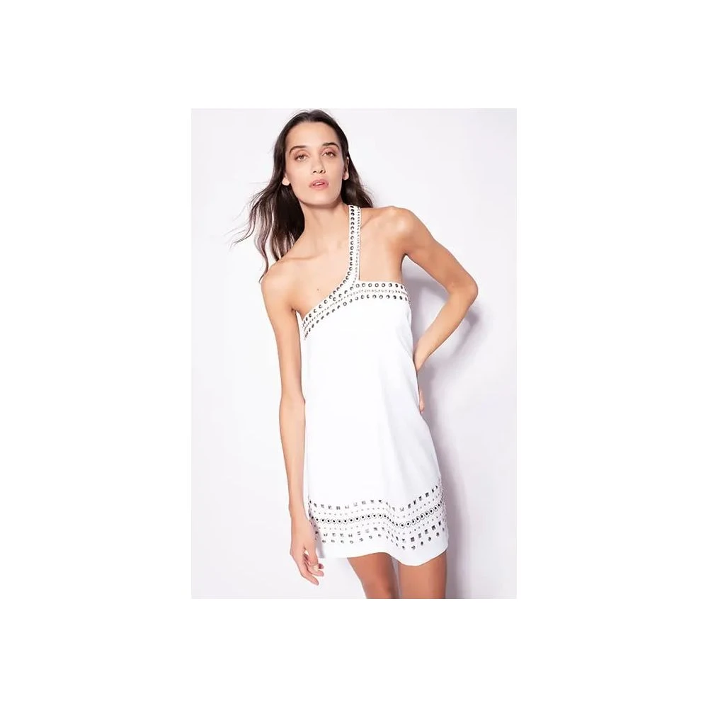 pinko Mouwloze jurk met studs White Dames
