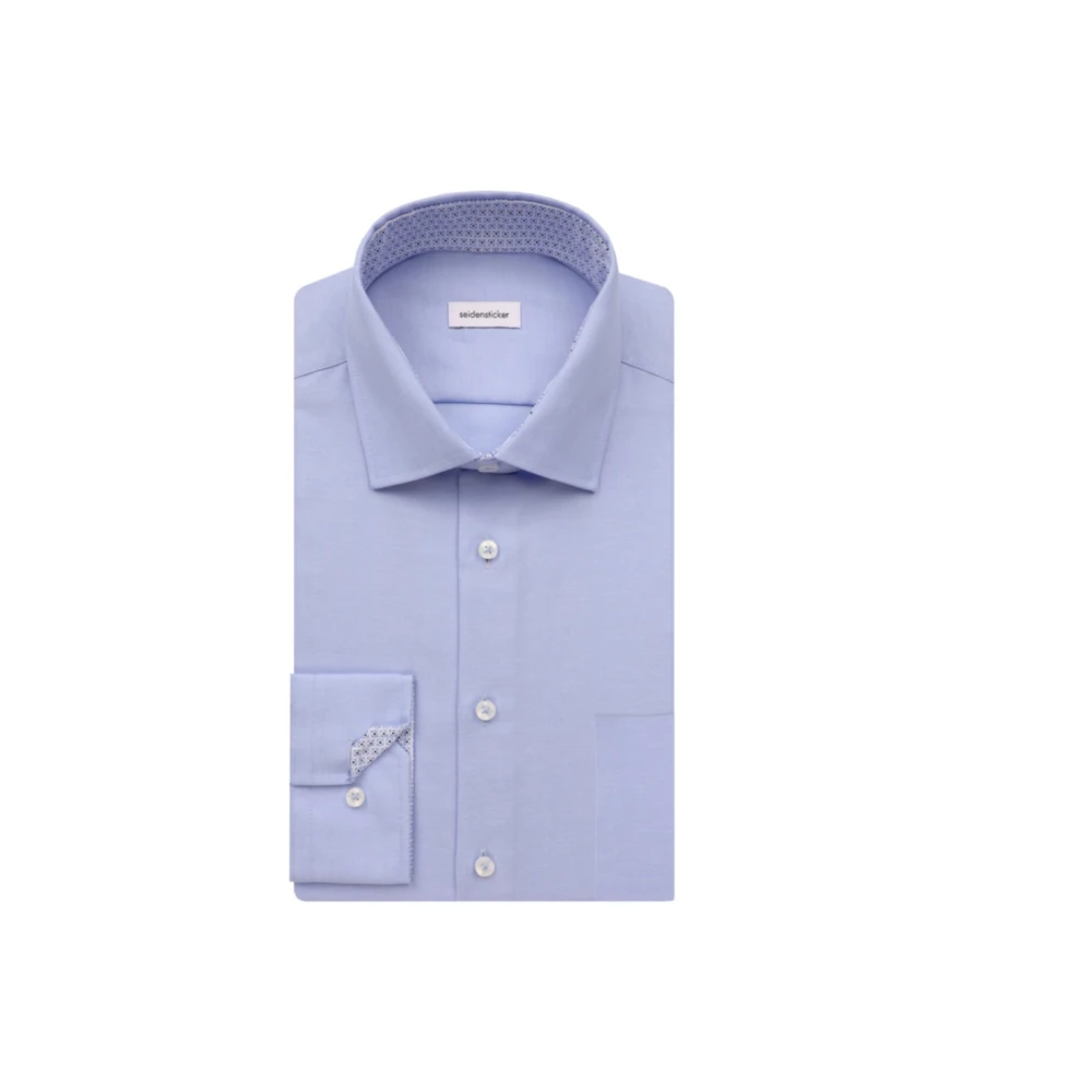 seidensticker Blauw Business Overhemd Blue Heren