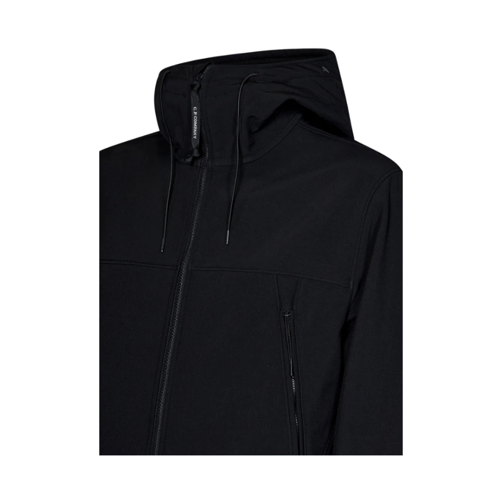 C.P. Company Zwarte Shell-r Jas met Verstelbare Google-capuchon Black Heren