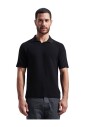 black-knitted-polo-with-raw-edge