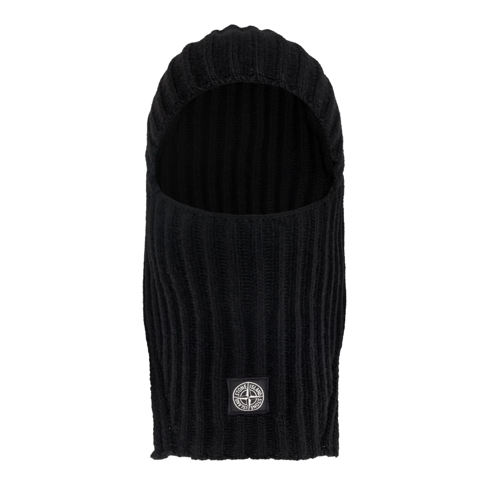 Stone Island Balaclava med logopatch Black, Unisex