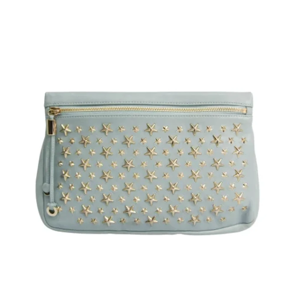 Jimmy Choo Pre-owned Leather clutches Blue Dames